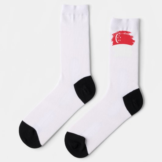 Flagge Singapurs Socken (Linkes Detail)