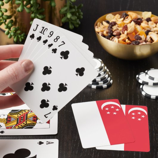 Flagge Singapurs Spielkarten (In Situ)