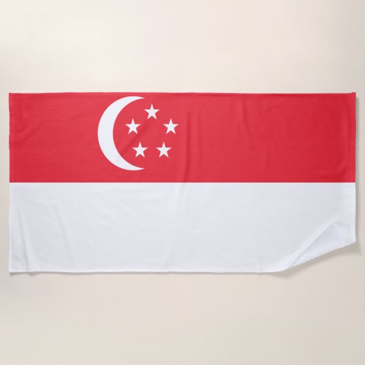 Flagge Singapurs Strandtuch (Vorderseite)