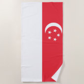 Flagge Singapurs Strandtuch (Vorderseite)
