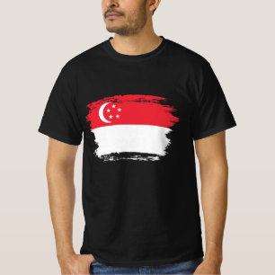 Flagge Singapurs T-Shirt