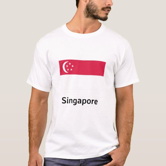 Flagge Singapurs T-Shirt (Vorderseite)