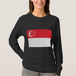 Flagge Singapurs T-Shirt