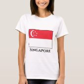 Flagge Singapurs T-Shirt (Vorderseite)