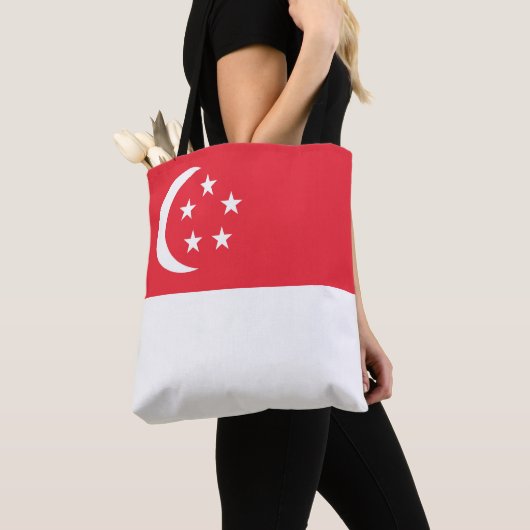 Flagge Singapurs Tasche (Von Nahem)