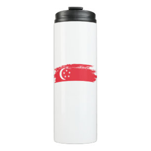 Flagge Singapurs Thermosbecher