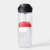 Flagge Singapurs Trinkflasche (Rückseite)