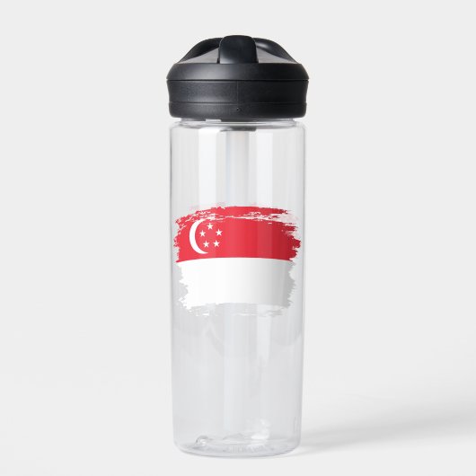 Flagge Singapurs Trinkflasche (Vorderseite)