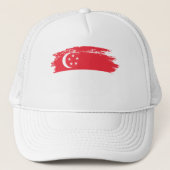 Flagge Singapurs Truckerkappe (Vorderseite)