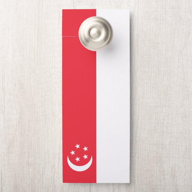 Flagge Singapurs Türanhänger (Auf Knauf)