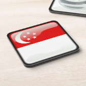 Flagge Singapurs Untersetzer (Linke Seite)