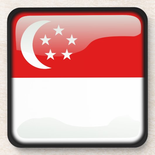 Flagge Singapurs Untersetzer (Vorderseite)
