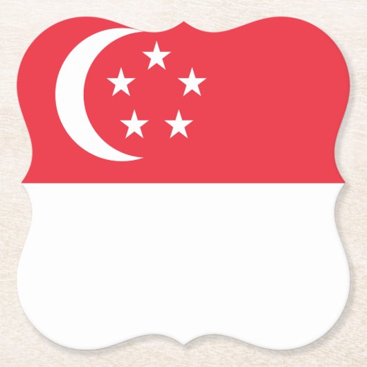 Flagge Singapurs Untersetzer (Vorderseite)