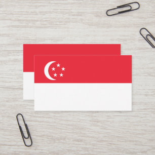 Flagge Singapurs Visitenkarte
