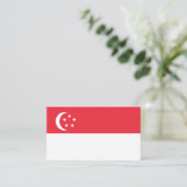 Flagge Singapurs Visitenkarte (Stehend Vorderseite)
