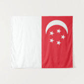 Flagge Singapurs Wandteppich (Vorderseite (Horizontal))