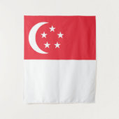 Flagge Singapurs Wandteppich (Vorderseite)