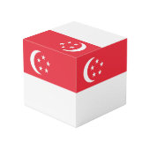Flagge Singapurs Würfel (Rückseite Schrägansicht)