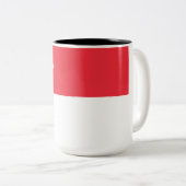 Flagge Singapurs Zweifarbige Tasse (VorderseiteRechts)