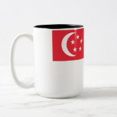Flagge Singapurs Zweifarbige Tasse (Links)