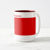 Flagge Singapurs Zweifarbige Tasse (VorderseiteRechts)