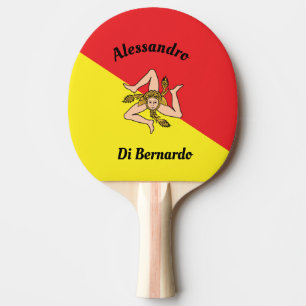 Flagge Sizilien Sizilianisches Custom Trinacria De Tischtennis Schläger