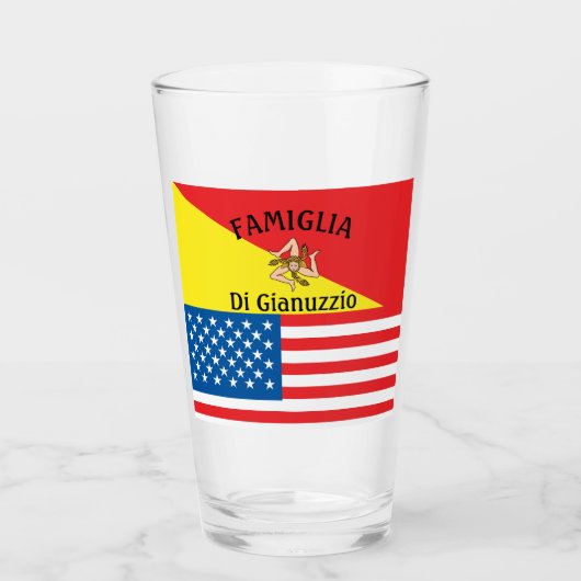 Flagge Siziliens Glas (Vorderseite)