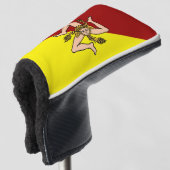 Flagge Siziliens (Italien) Golf Headcover (3/4 Vorderseite)
