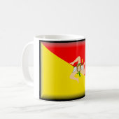 Flagge Siziliens (Italien) Kaffeetasse (Vorderseite Links)