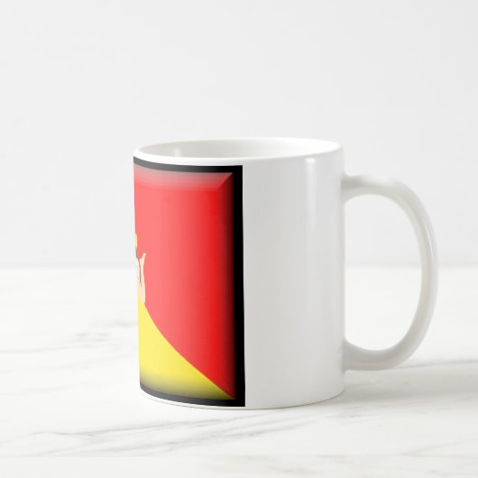 Flagge Siziliens (Italien) Kaffeetasse (Rechts)