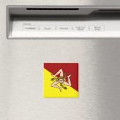 Flagge Siziliens (Italien) Magnet (In Situ (Geschirrspüler))