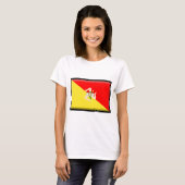 Flagge Siziliens (Italien) T-Shirt (Vorne ganz)