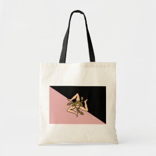Flagge Siziliens (Rosa und Schwarzes), Italien Tragetasche