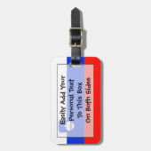 Flagge Slowenien einfacher Identifikation Gepäckanhänger (Vorderseite vertikal)