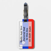 Flagge Slowenien einfacher Identifikation Gepäckanhänger (Rückseite vertikal)