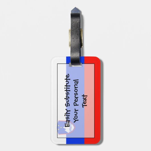 Flagge Slowenien einfacher Identifikation Gepäckanhänger (Rückseite vertikal)