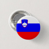 Flagge Sloweniens Button (Vorne & Hinten)