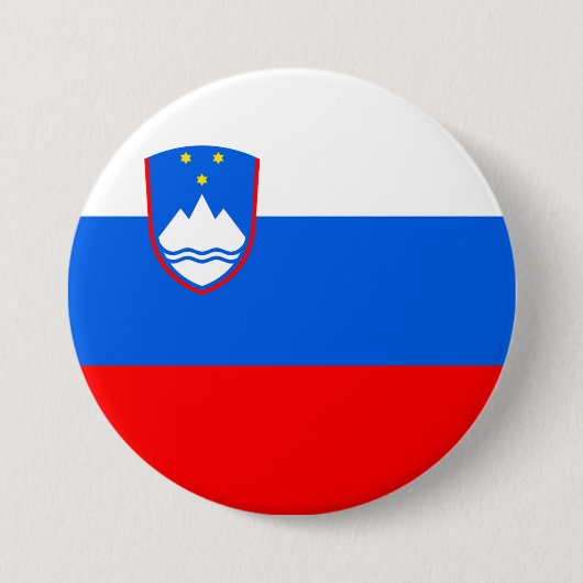 Flagge Sloweniens Button (Vorderseite)