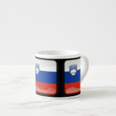 Flagge Sloweniens Espressotasse (Vorderseite Rechts)