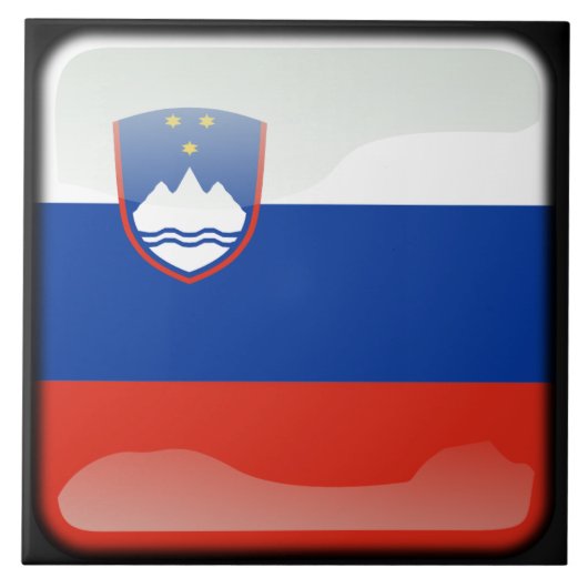 Flagge Sloweniens Fliese (Vorderseite)