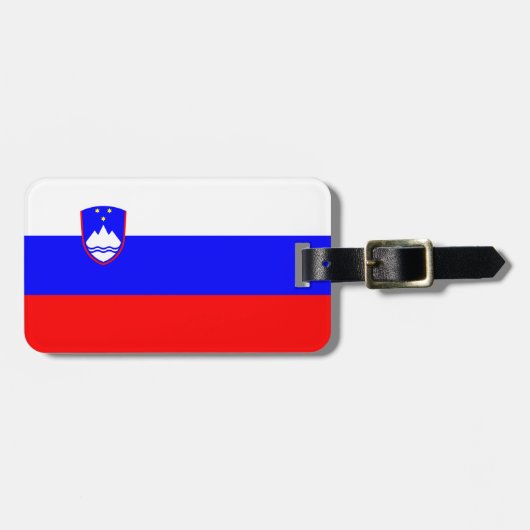Flagge Sloweniens Gepäckanhänger (Vorderseite horizontal)