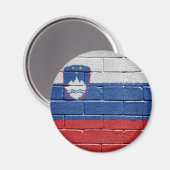 Flagge Sloweniens Magnet (Vorderseite/Rückseite)