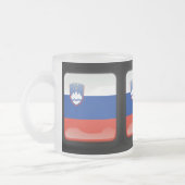 Flagge Sloweniens Mattglastasse (Links)