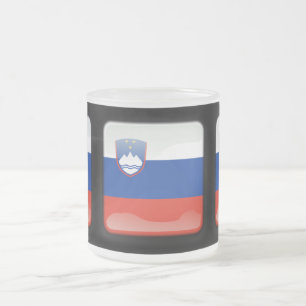 Flagge Sloweniens Mattglastasse