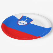 Flagge Sloweniens Pappteller (Schrägansicht)