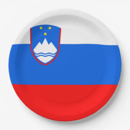 Flagge Sloweniens Pappteller
