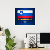Flagge Sloweniens Poster (Heimbüro)