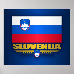 Flagge Sloweniens Poster
