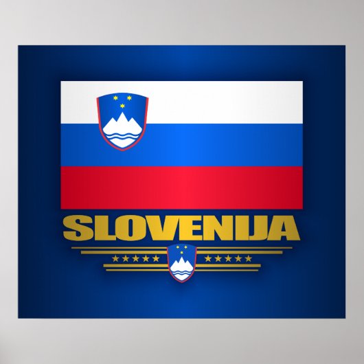 Flagge Sloweniens Poster (Vorne)
