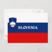 Flagge Sloweniens Postkarte (Vorne/Hinten)